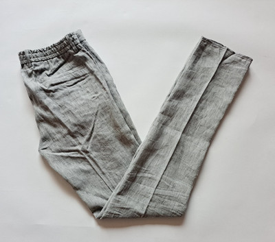 NEW Germano Italian 100% Linen Grey Pants Size IT 48
