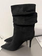 Nine West Slouch Women's Pointy Toe Stiletto Heel Dress Booties black Sz 9 NWOB