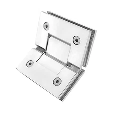 135° Brass Shower Door Hinges Heavy-Duty Replacement for 8-12mm Glass Chrome