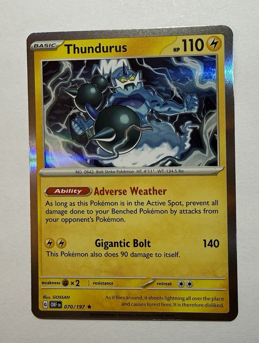 Thundurus 070/197 Pokemon OBF Rare NM Holo | eBay