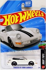 2026 Hot Wheels #52 Drop Tops Porsche 911 Turbo Cabriolet white