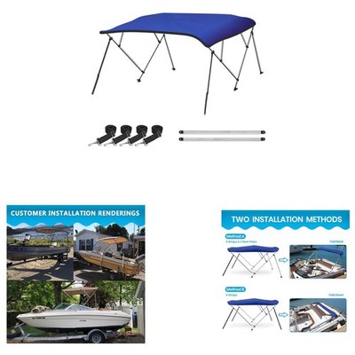 Bimini Top Cover Marine Grade Polyester 13 Sizes 10 Colors Aluminum Frame