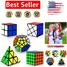 Multicolor Magic Cube Set - 5 Engaging Puzzles for Entertainment  Learning