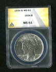 1934 Walking Liberty Half (ANACS MS61 ) Bright & Beautiful! (better than grade)