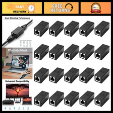 RJ45 Inline Coupler - Ethernet Network Coupler for Cat7/Cat6/Cat5e - 20 Pack, Bl