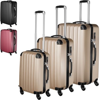 Kofferset 3 teilig Hartschale Reisekoffer Hartschalenkoffer Set Trolley 4 Rollen