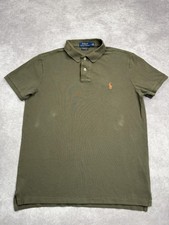 Polo Ralph Lauren Polo Shirt Mens Medium Custom Slim Fit Embroidered Pony