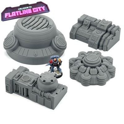 Flatline City Müllverbrennungsanlage 28 mm Wargaming Gelände