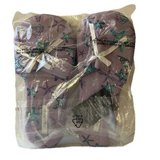 Dreams Co. Women's Plus Size Cotton Slippers Size XL 11-12 Lilac Starfish New