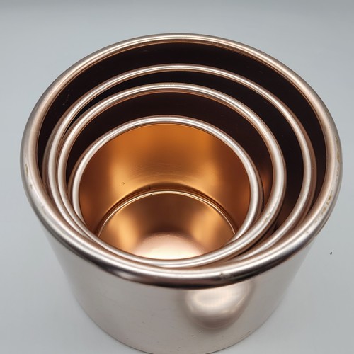 Mirro Vintage Rose Gold Kitchen Canister Set 4 PC Copper Aluminum MCM Wood Knobs - Picture 23 of 23
