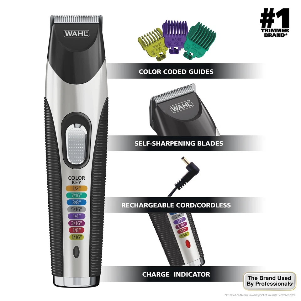 Wahl Color Pro Cord/Cordless Rechargeable Hair, Beard Trimmer for Men - 9891-100 - Image 3 of 4