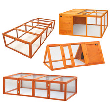 KCT WOODEN PET RUN OUTDOOR RABBIT GARDEN PLAYPEN ENCLOSURE CAGE FOR SMALL ANIMAL