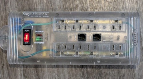 Belkin Surge master II premiere Clear Case Power Strip Surge Protector F5C695TEL