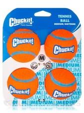 Chuckit Dog Fetch TENNIS BALLS Floating Soft Toy Fits Launcher MEDIUM 4 PACK
