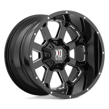 20x10 Xd Xd825 Buck 25 Gloss Black Milled Wheel 5x55x5.5 -24mm