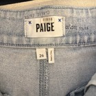 PAIGE Dani Short Womens 26 Blue Light Wash High Rise Pleated Cuffed Pockets — photo 2