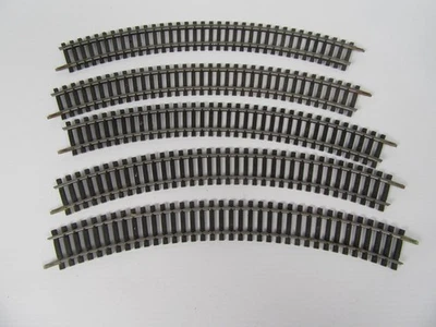 E344 Lot 5 Rails Courbes JOUEF HO Réf 470 France 36 Traverses Bon État - Photo 1/4