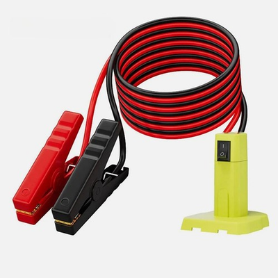 #ad Battery Adapter For Ryobi with 6FT Jumper Cable Clamp Battery Jumper Starter $17.99