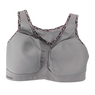 Glamorise Sport Bra 34F No-Bounce Camisole Sport 1066 Wire Gray