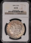 1896-O Morgan Silver Dollar - NGC AU58 - Nice Toning