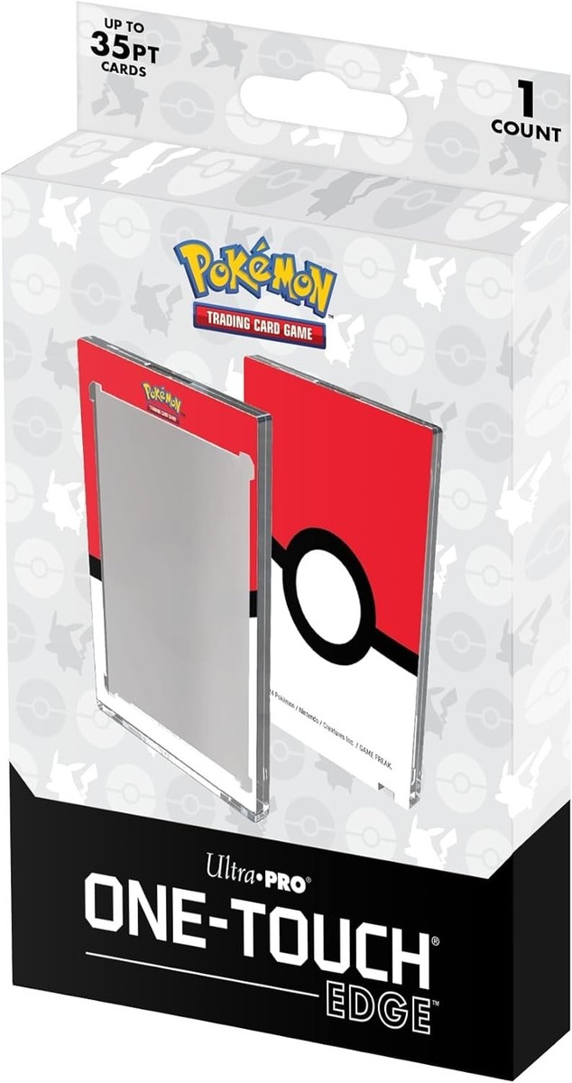 are pokemon cards 35pt Homthy 4ct Magnetic Card Holders for Trading Cards, Acrylic Baseball Card Holders with 4 Card Stands Card Protector Hard Plastic Fit for YuGiOh, MTG and Sport (4) : Toys TOUCH Edge features a printed Pok Ball design are pokemon cards 35pt Box