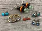 925 Sterling Silver Jewelry Earrings Lot w. Posts Hoop Dangle 9.11g