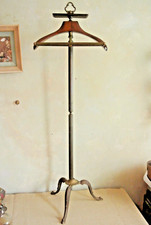 Vintage Italy Ornate Brass Suit Valet Butler Stand Clothes Hanger
