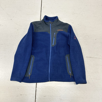 Merrell Mens Full-Zip Fleece Jacket Size XL Blue & Gray