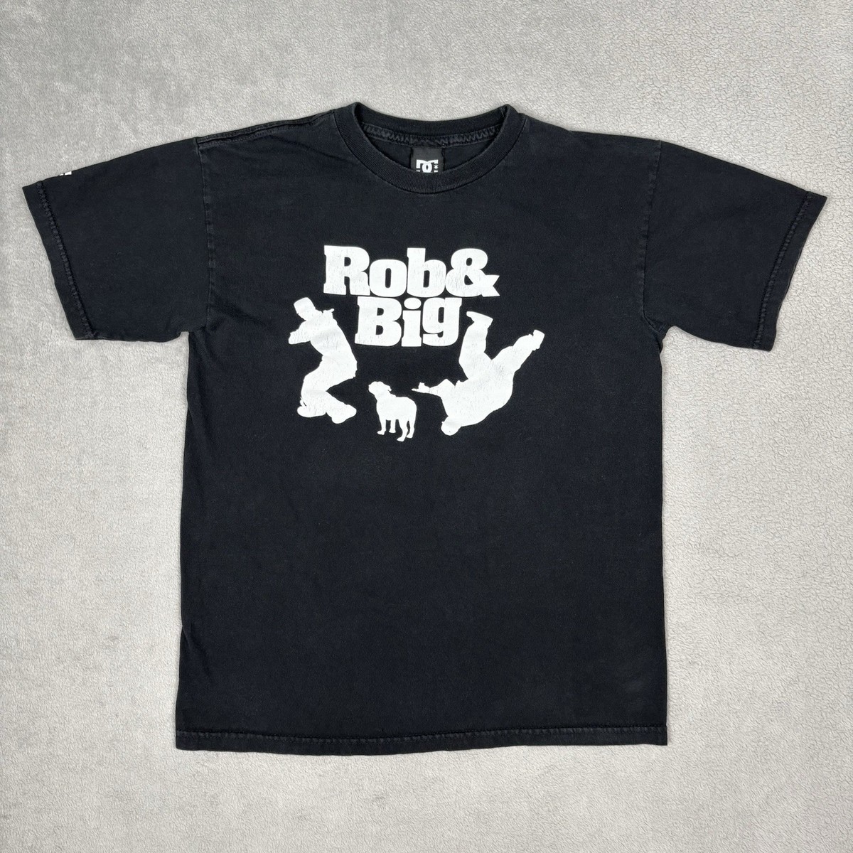 00's DC Shoes 『Rob And Big』 Tシャツ Vintage Y2K Rob & Big DC T Shirt S MTV Rob Dyrdek Big Black Skate
