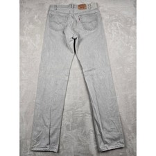 Vintage Levi's 501 Button Fly Jeans Mens 34x36 Fit 32x36 Gray Made In USA 80s