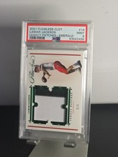 2021 Flawless Collegiate Lamar Jackson Legacy Patches Emerald /5 PSA 9 Bookend