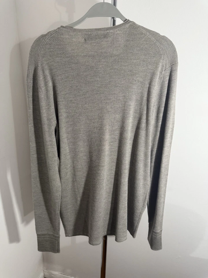 Rag & Bone Marty Wool LS Crew Sz S Silver Grey Msrp 295$ - Image 2 of 4