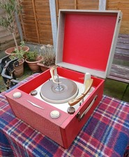 Giradischi portatile vintage "Defiant" 4 velocità BSR cambio automatico anni 60