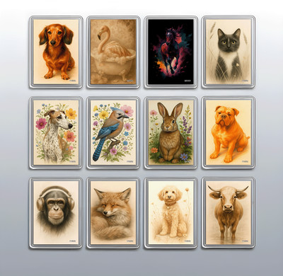 Tier Kühlschrankmagnet - Verspielt & Niedlich Tier Kunst für Küche Geschenk Deko