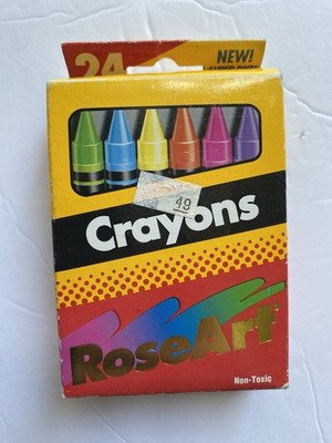 Vintage1995  Roseart Non-Toxic Crayons - Pack Of 24 Colors New