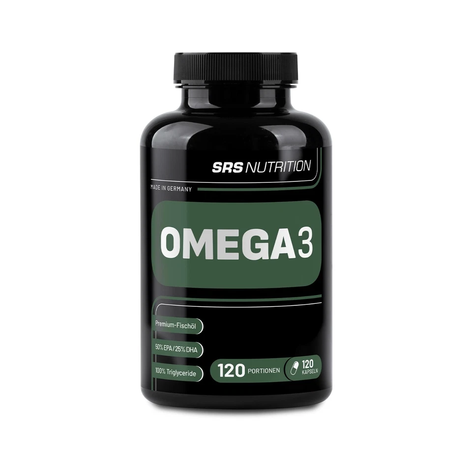 SRS Nutrition Omega 3 -  120 Kapseln 50% EPA 25% DHA Kein Zuchtfisch  Fischöl - Bild 1 von 1