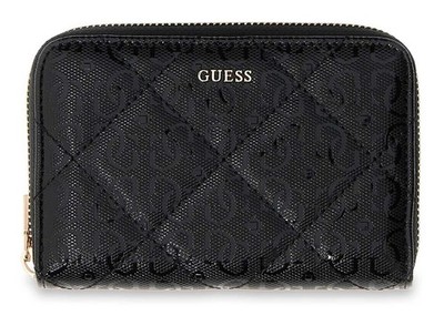 GUESS Libby SLG Zip Around Wallet M Geldbörse Black schwarz Neu