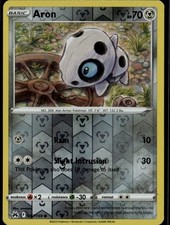 Aron Common Crown Zenith 087/159 Metal Reverse Holo Pokemon Card