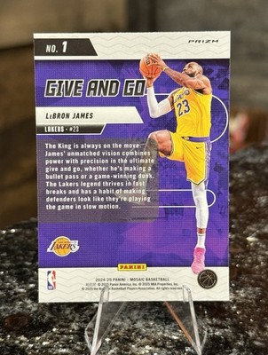 2024-25 Panini Mosaic LEBRON JAMES Give And Go GREEN MOSAIC PRIZM