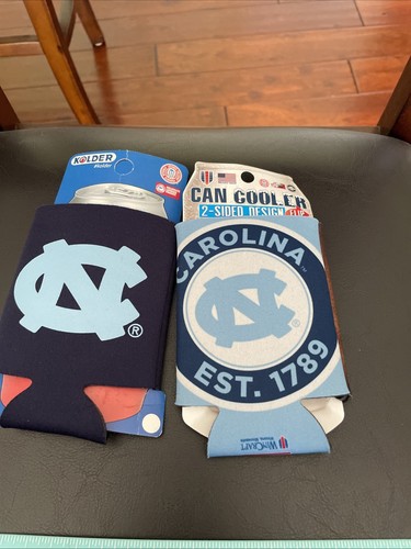 UNC North Carolina Tar Heels Logo Can Cooler Can Holders Set Of 2 - Picture 6 of 6