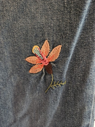 Gap Girls Embroidered Floral Jeans Size 16 Slim - Picture 3 of 7