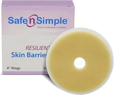 Safe n' Simple Resilient Skin Barrier Ring - 4" - 4 Inch (Pack of 10) 