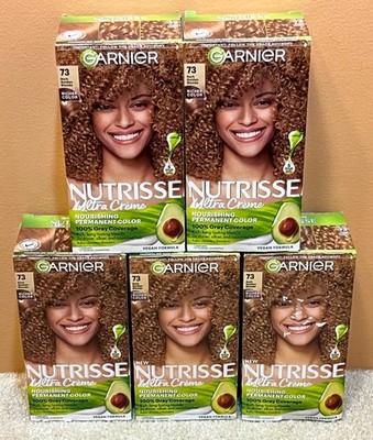 5 Garnier Nutrisse #73 DARK GOLDEN BLONDE / HONEY DIP / Permanent Hair Color Dye