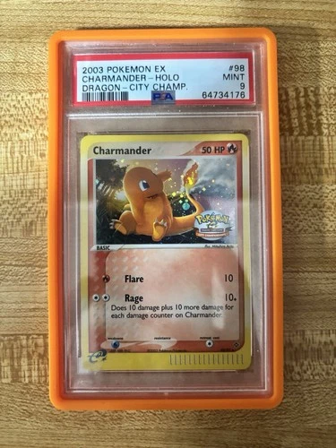 Pokémon TCG Charmander 98/97 EX Dragon City Championship PSA 9