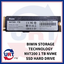 BIWIN STORAGE TECHNOLOGY NV7200 1 TB NVME SSD HARD DRIVE #198257#