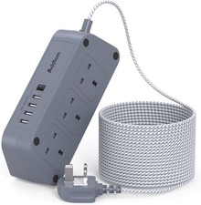 Image of Addtam Extension Lead 5m with USB Slots 6 Way Outlets Surge Protection