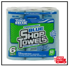 Z400 Blue 55-Count Roll of Shop Towel Cleaning Wipes 6-Pack 