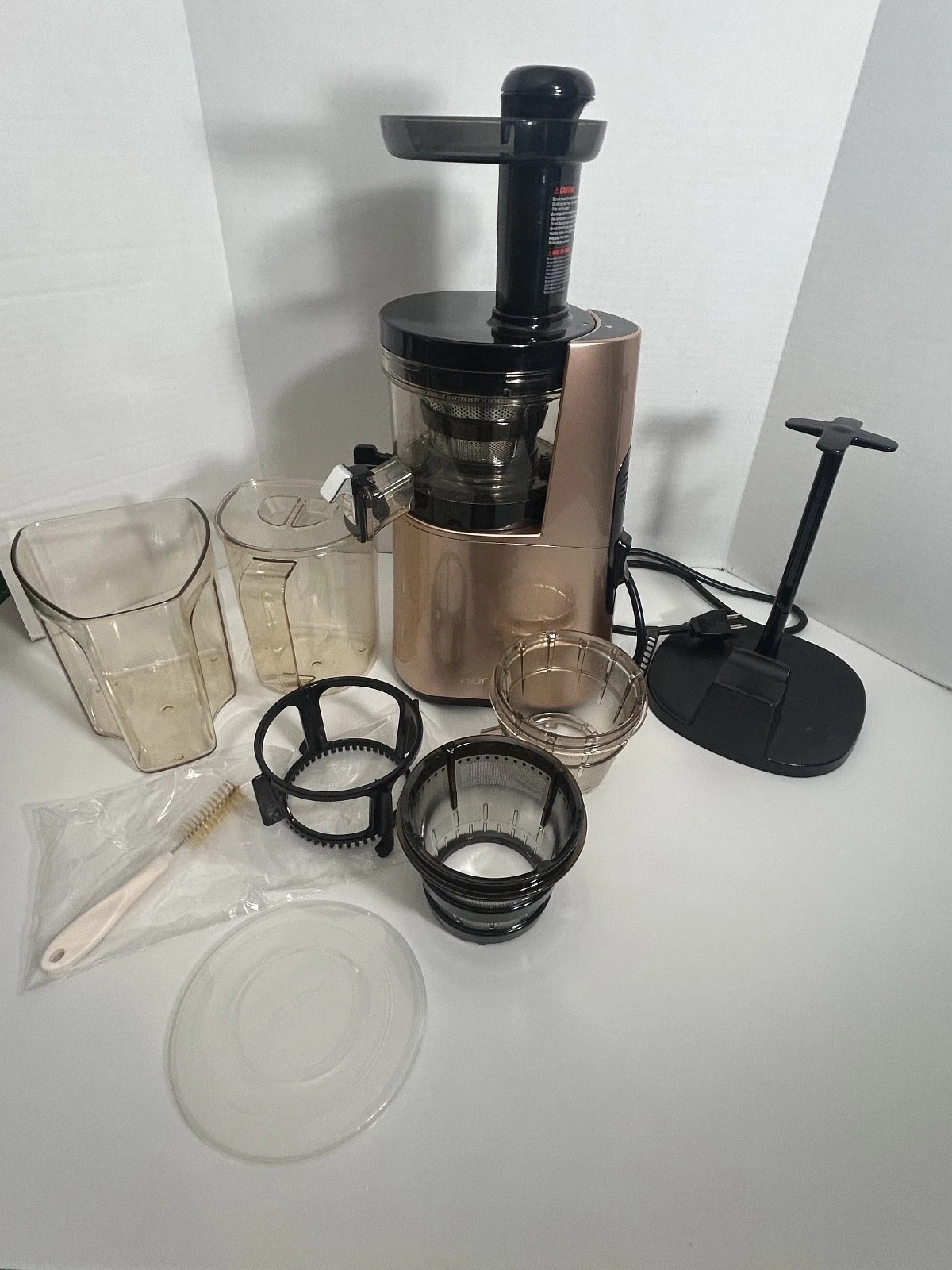HTF Hurom H-AA Slow Juicer ROSE GOLD - Model H-AA-LBB17 HAALBB17 WORKS GREAT!