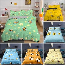 Image of Bee Doona Duvet Cover Bedding Sets Quilt Covers Pillowcases Single Double King