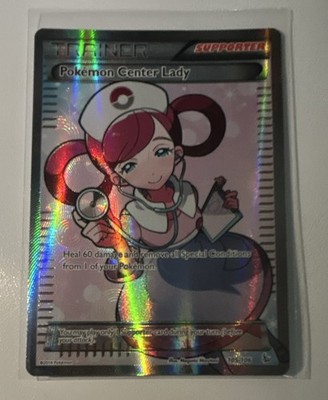 Pokemon Center Lady Full Art Holo XY Flashfire 105/106 Near Mint Condition